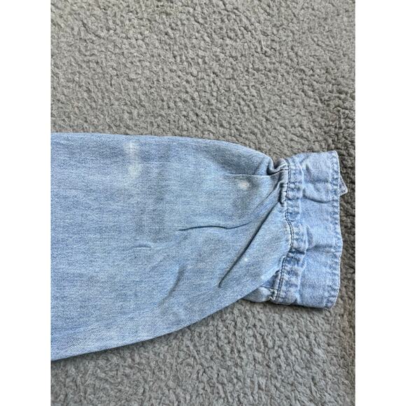 Vintage Bill Blass Button Shirt Large America Long Sleeve Blue Red Western Rodeo - Picture 13 of 16